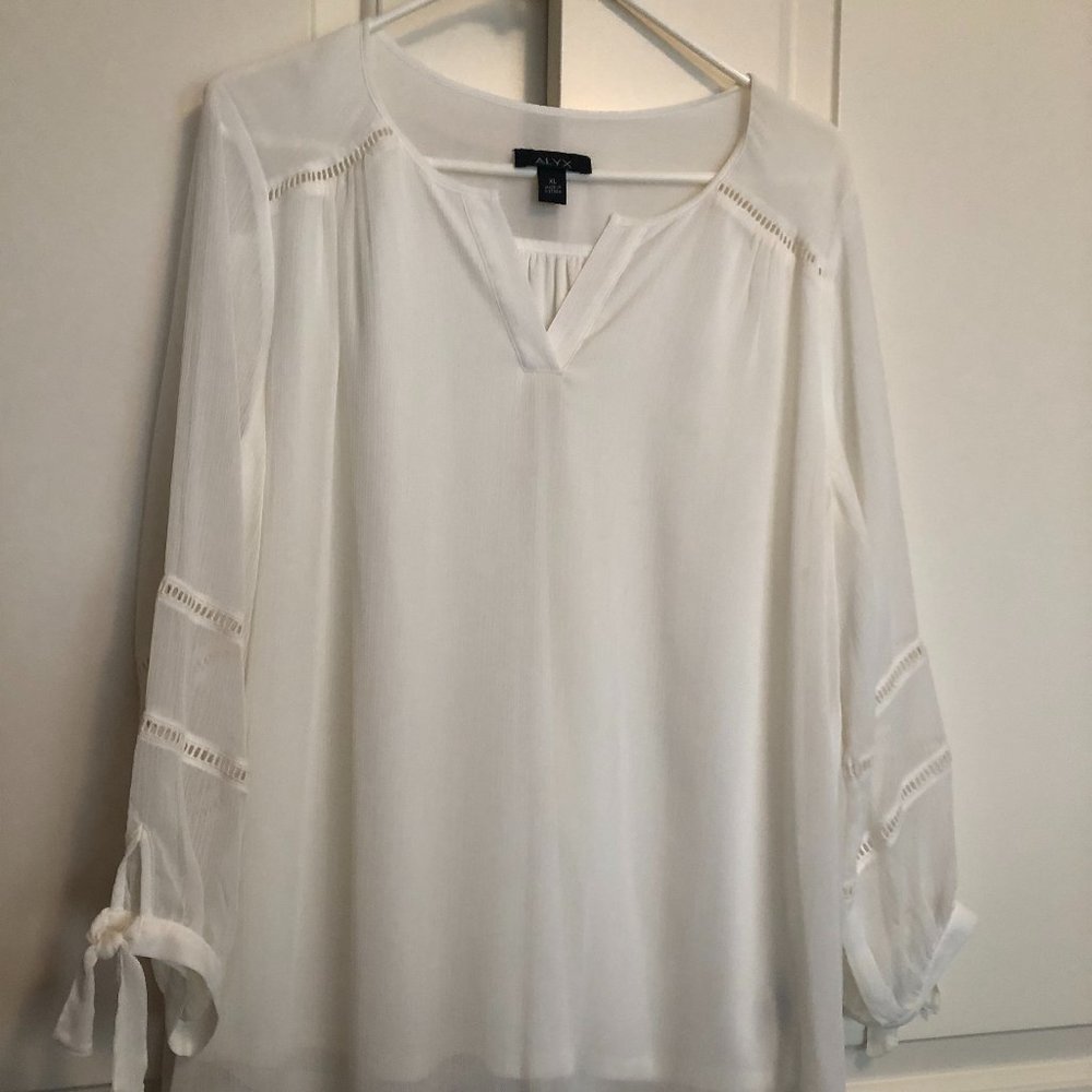 Alyx White Sheer size XL blouse